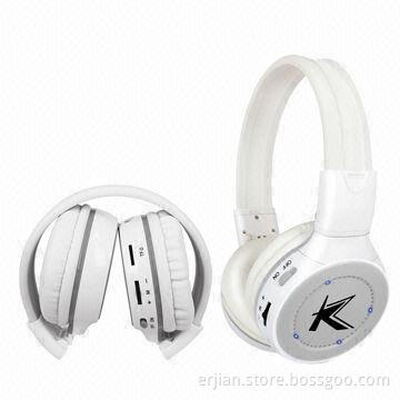 SD TF Card Headphones with FM Radio, Colorful Running Light, OEM Orders Welcomed